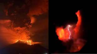 Indonesia volcano eruption triggers evacuations; warns possible tsunami threat
