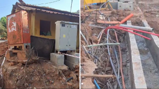 Electricity cables damaged in St. Inez, Panjim due to Smart City authorities' negligence