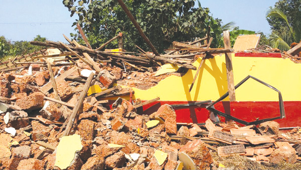 Two houses on Mopa airport land demolished
