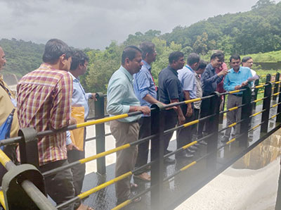 Minister inspects Tillari, Dhamna dams to ascertain their safety
