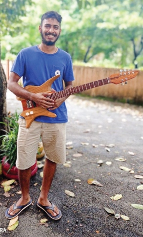 Talented Goan makes handmade guitar