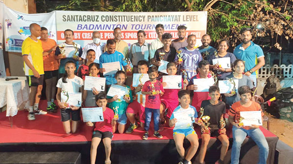 Merces Panchayat excel at Santa Cruz Badminton