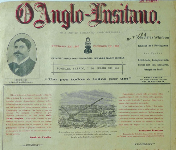 Histórias da imprensa Goesa:  O Anglo-Lusitano (1886-1955)