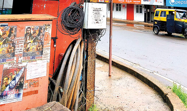 Fire hazard on electricity poles