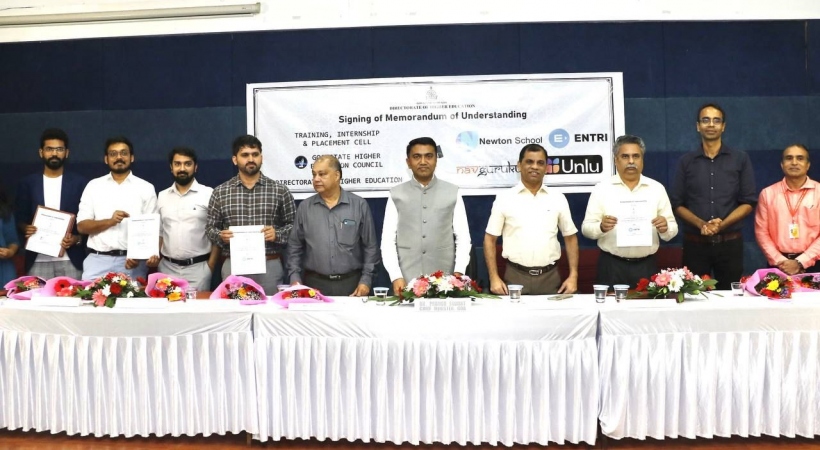 Goa Govt. signs a MoU with India’s top Skilling Startups to reduce the unemployment rate