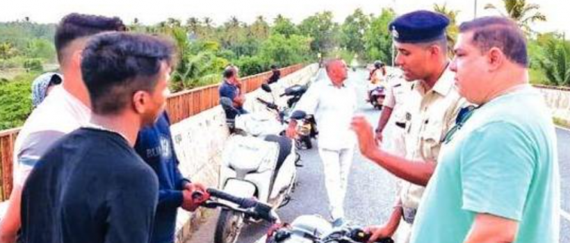 Cavelossim p’yat, traffic cops take action against parking on bridge