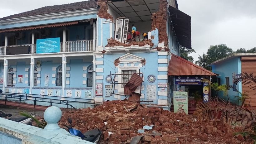 Margao Health Centre Wall Collapse Raises Concerns