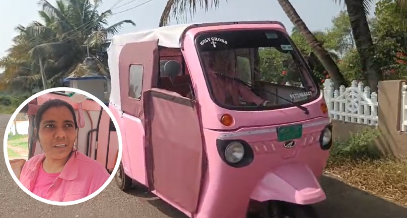 Rospin Rodrigues Paves the Way as South Goa's First Lady Driving a Pink Electric Auto Rickshaw