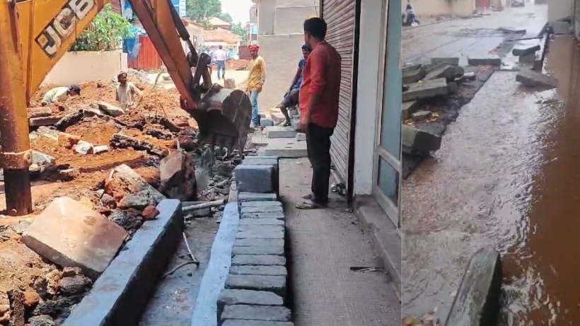  Reconstruction of drains begins near Jama Masjid in Panjim to avoid flooding during rains 