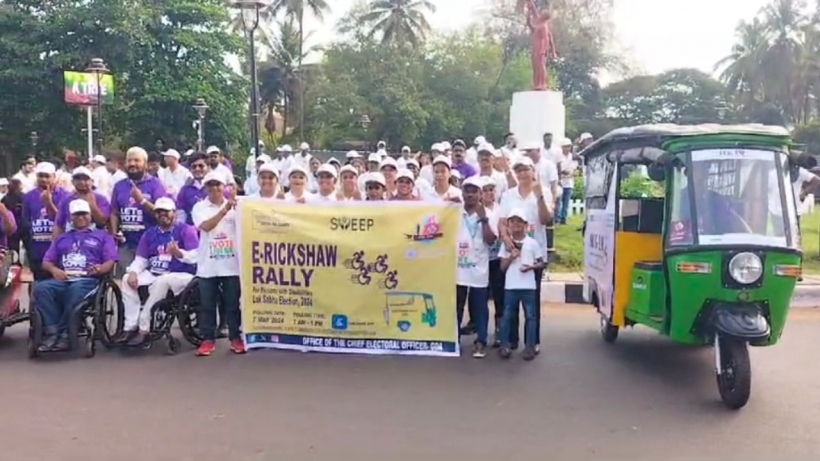 Goa's Electoral Office Leads 'Run for Vote' Rally and E-Rickshaw Convoy to Promote Voting Awareness