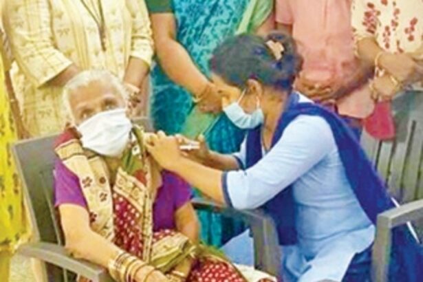 108-year-old takes first COVID jab in Bicholim