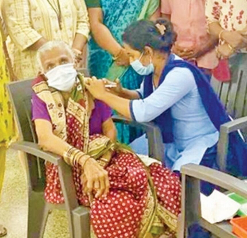 108-year-old takes first COVID jab in Bicholim