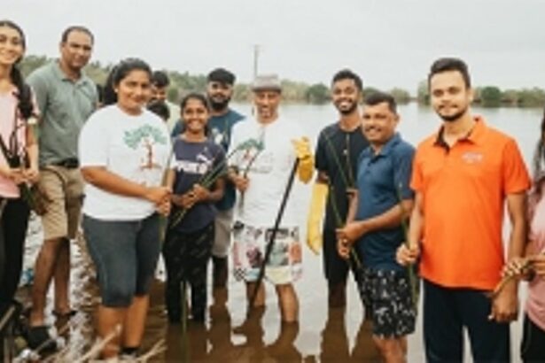 1,100 mangrove buds transplanted along  Cortalim River