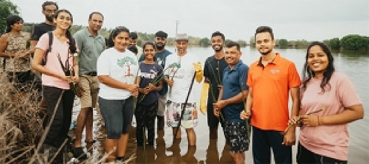 1,100 mangrove buds transplanted along  Cortalim River