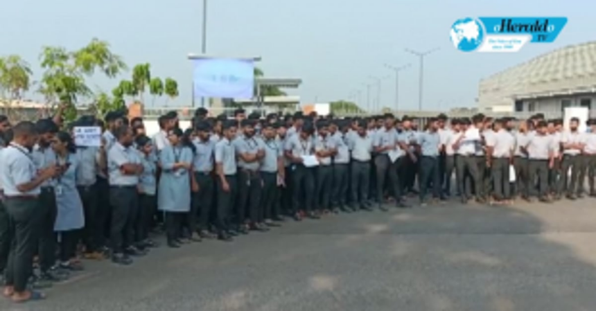 130 employees of the IFB AC plant at Verna stopped work over Job uncertainty