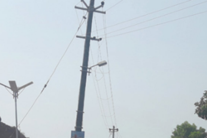 14 power poles damaged  between Uguem and Bhati