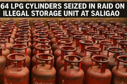 164 LPG Cylinders Seized in Raid on Illegal Storage Unit at Saligao