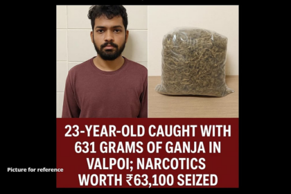 23-Year-Old Caught With 631 Grams of Ganja in Valpoi; Narcotics Worth ₹63,100 Seized
