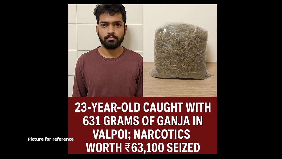 23-Year-Old Caught With 631 Grams of Ganja in Valpoi; Narcotics Worth ₹63,100 Seized
