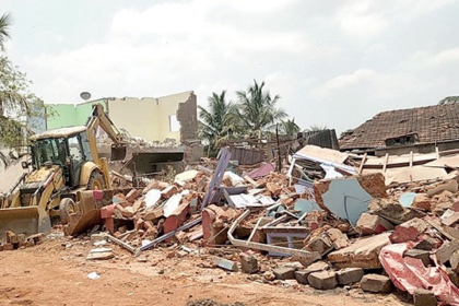 25 Illegal Houses Demolished in Tivim's Lala ki Basti Following High Court Order