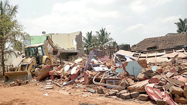 25 Illegal Houses Demolished in Tivim's Lala ki Basti Following High Court Order
