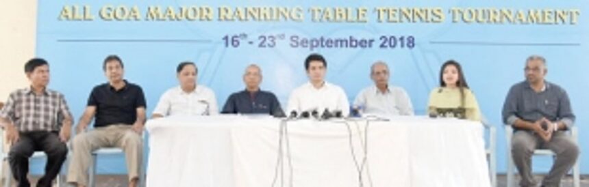 2nd Dr Filipe Pinto Memorial All Goa  Major Ranking TT tourney from Sept 16