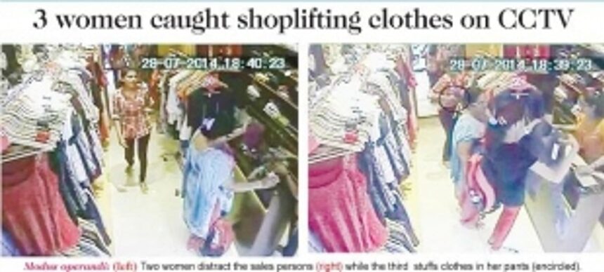 3 women caught shoplifting clothes on CCTV 1 3 women caught shoplifting clothes on CCTV