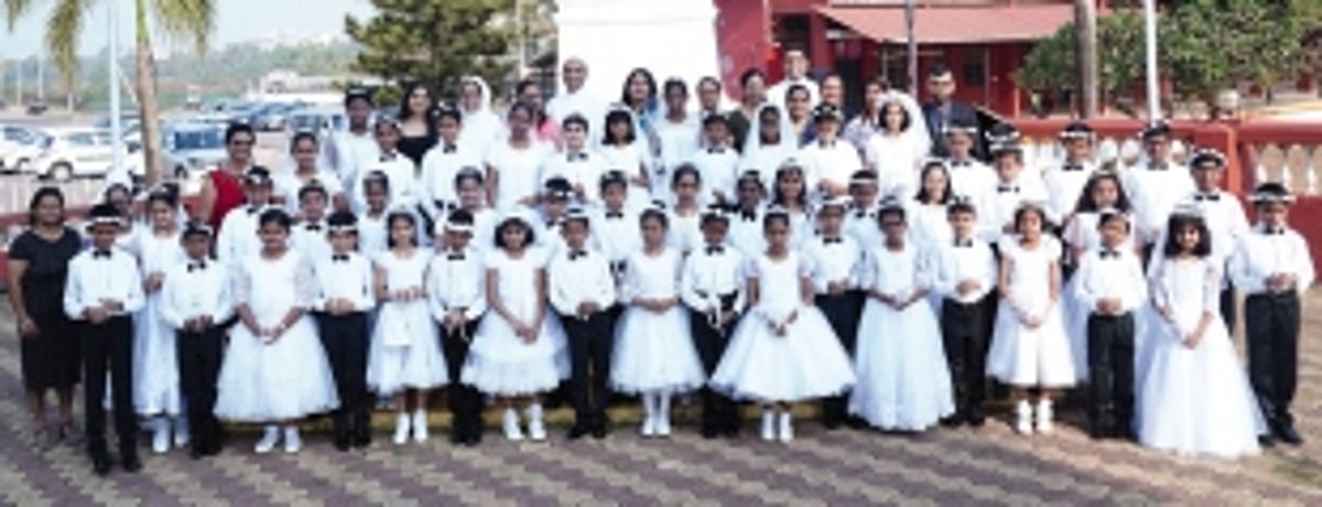 49 children receive First Holy Communion at St Michael Church, Taleigão