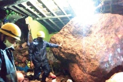 63-yr-old Vasco woman crushed to  death as boulder crashes into house
