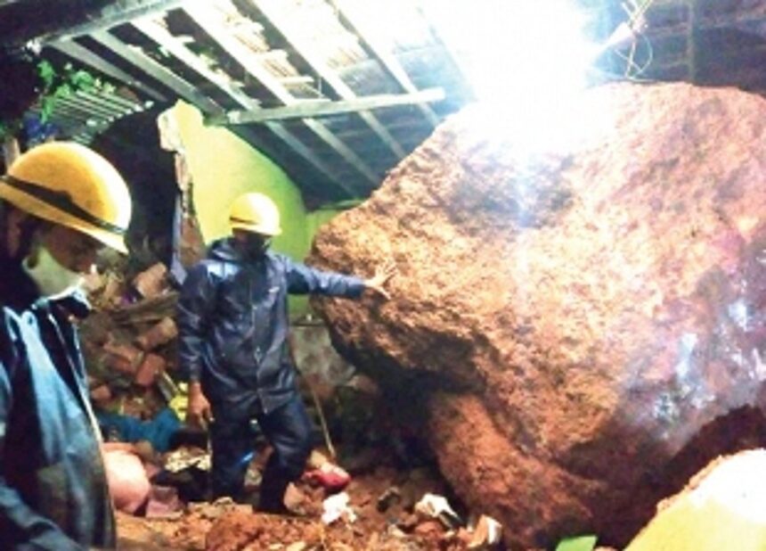 63-yr-old Vasco woman crushed to  death as boulder crashes into house