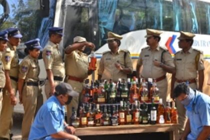 70 Bottles of Illicit Alcohol Seized from Goa-Hyderabad Bus