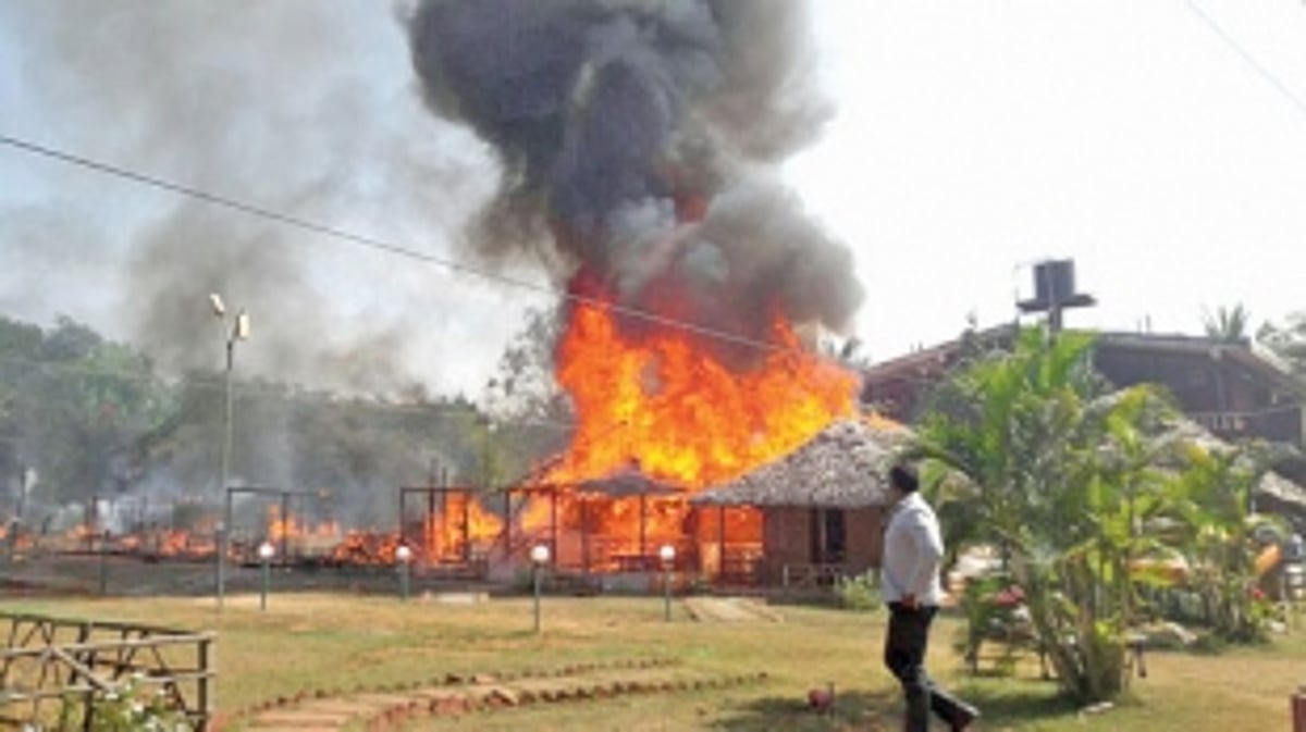 9 cottages gutted  at Bogmalo