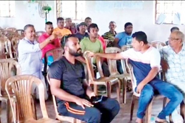 A fervent plea to speak the truth, Areal villagers kneel before panchas