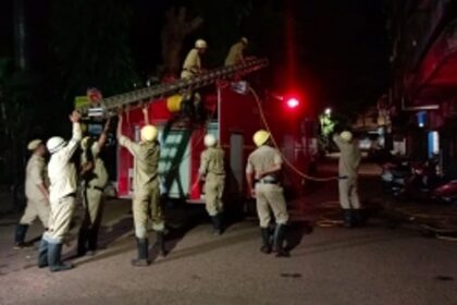 A fire breaks out on the third floor of a flat in Mapusa