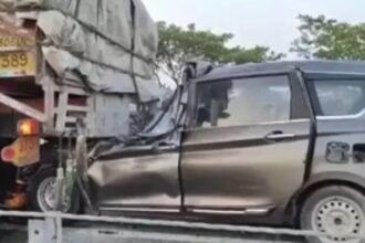 A massive accident claimed life of six, including infant