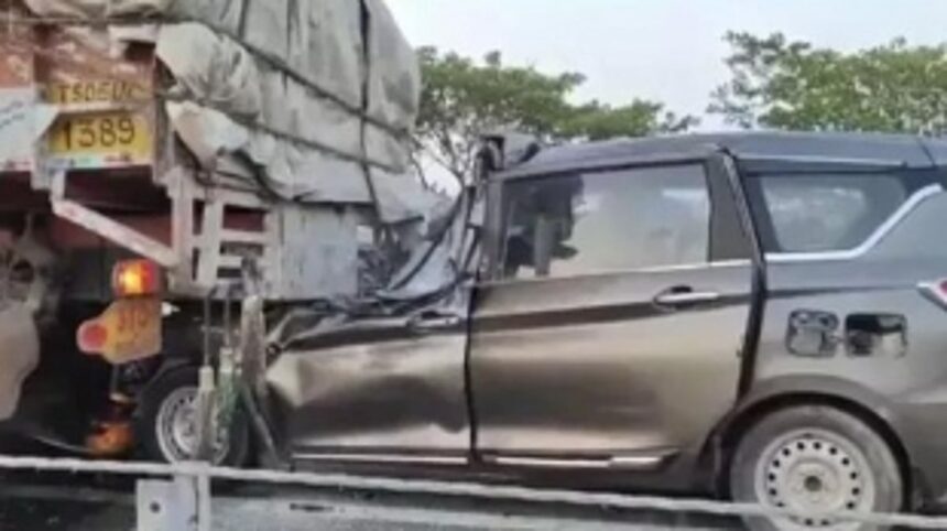 A massive accident claimed life of six, including infant