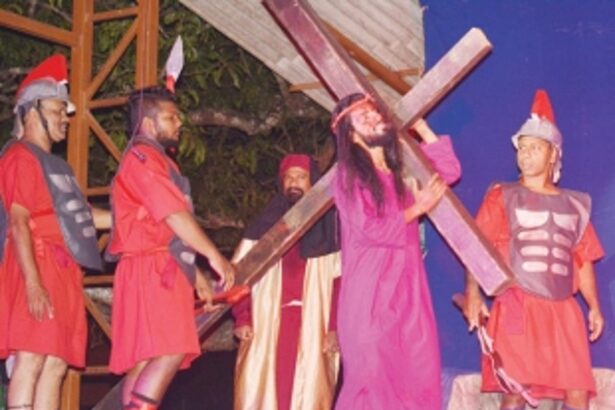 A musical enactment of the  passion of Christ