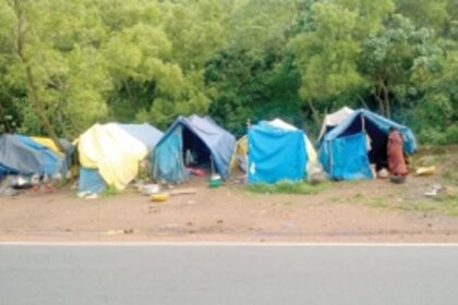 A slum mushrooming at Sancoale