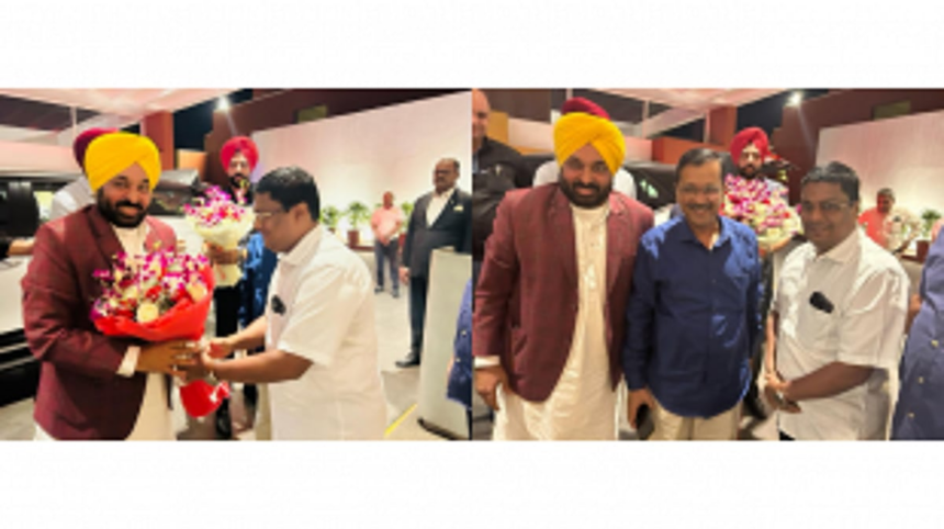 AAP National Convenor Arvind Kejriwal, Punjab CM Bhagwant Mann arrive in Goa on a three-day visit; LS elections preps on the cards