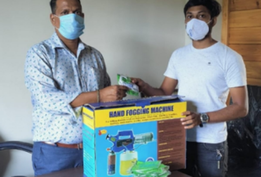AAP donates fogging machines to Benaulim Constituency panchayats 1 AAP donates fogging machines to Benaulim Constituency panchayats
