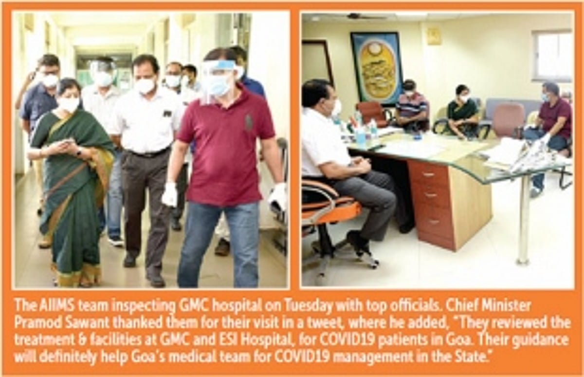 AIIMS team visits COVID hospital & GMC