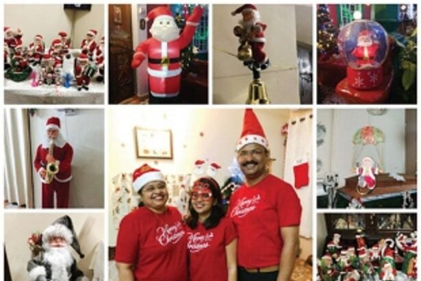 AND NOW MEET A COLLECTOR OF SANTAS. AND HE’S NOT A CHILD