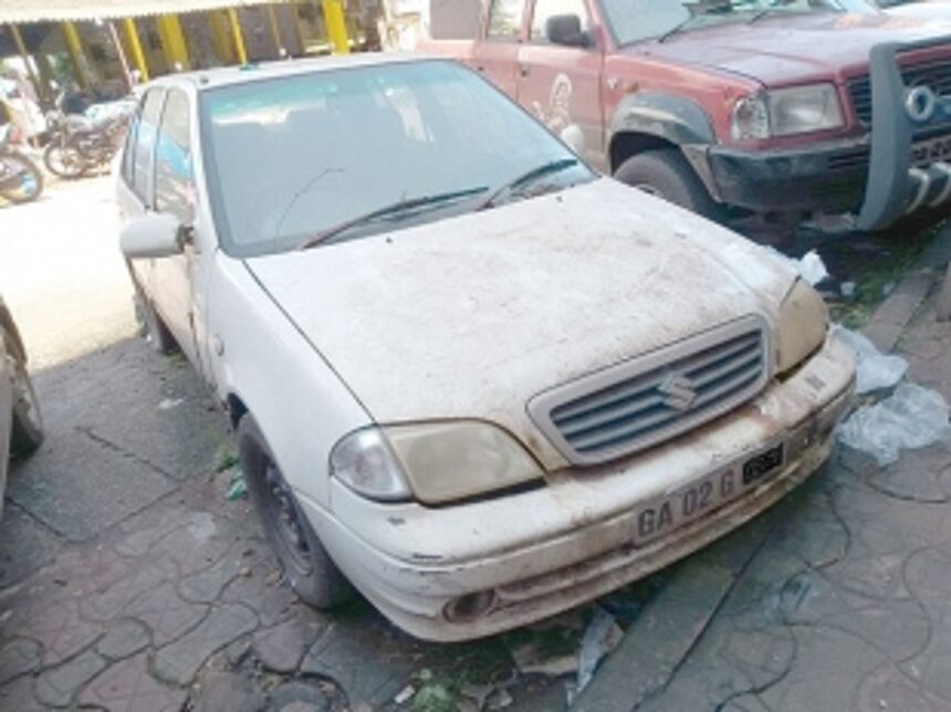 Abandoned govt vehicle occupies parking space