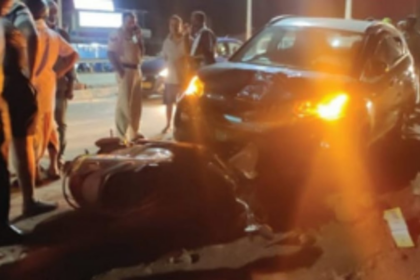 Accident Between EV Car and Bike at Dhargal; One Injured, Shifted to GMC