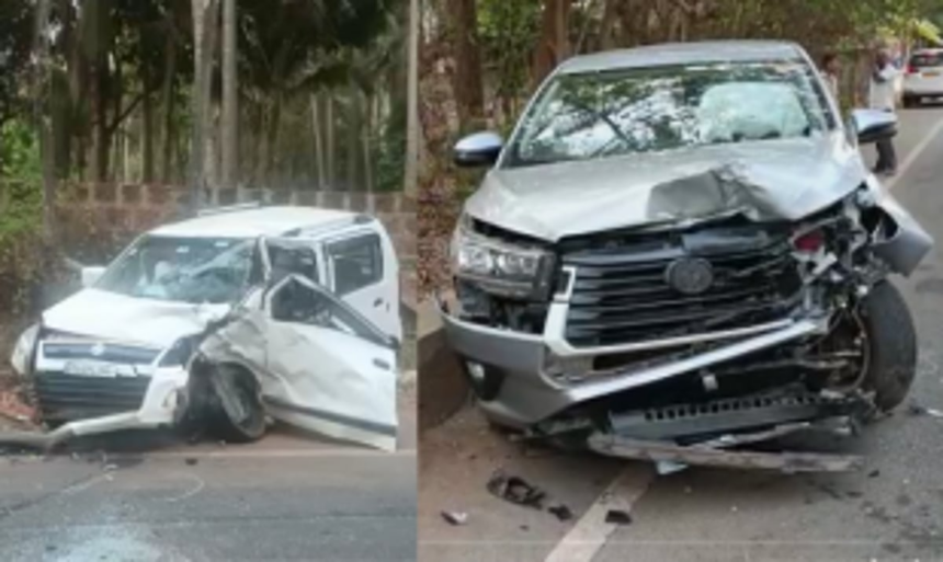 Accident at Sancoale leaves 3 injured;baby escapes miraculously