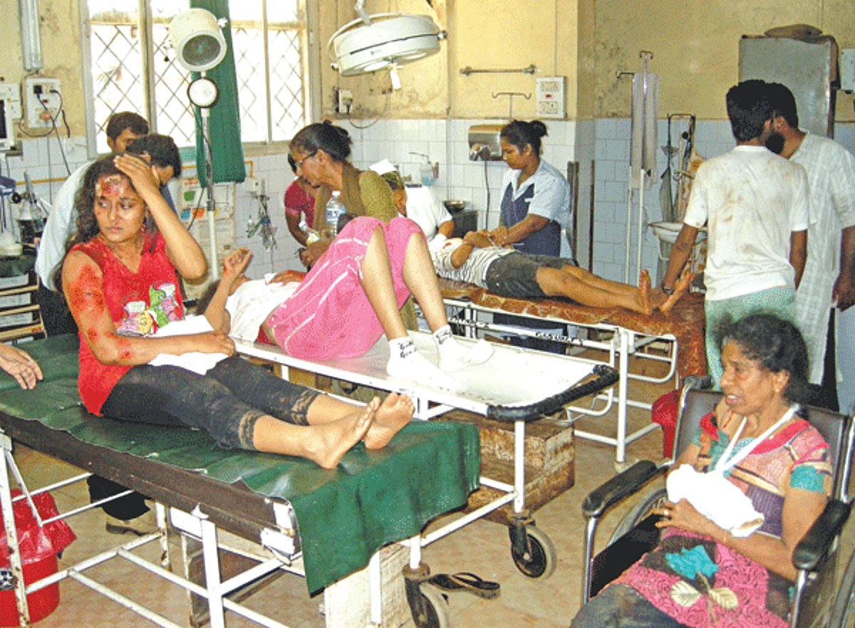 Accident victims treated at Hospicio casualty on Thursday.