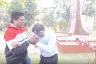 Activist’s face blackened while  exposing illegalities at Azad Maidan