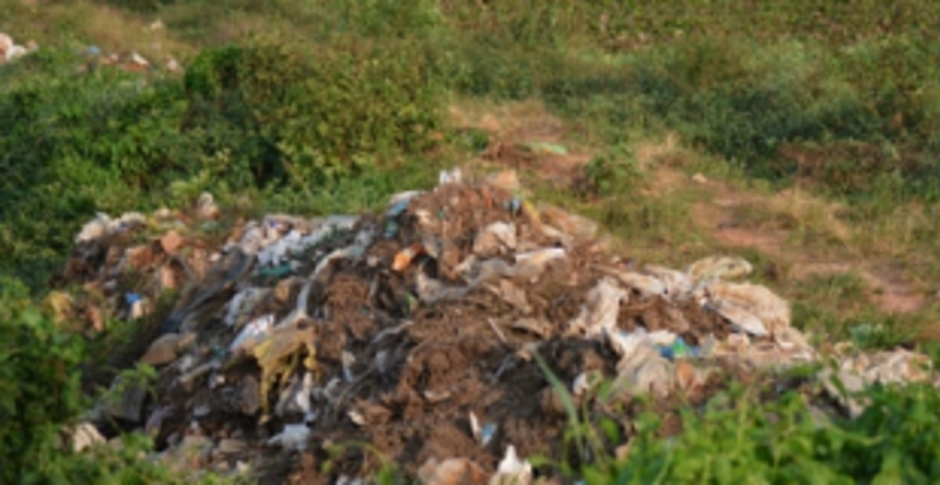 Affected by hyacinth, field at Nuvem turns into waste dumping ground!