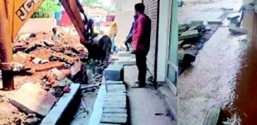 After Saturday’s flooding, reconstruction of drain near Jama Masjid begins