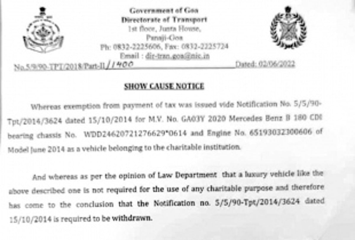 After arrest and bail, Pastor Domnic’s tax waiver for his car may be withdrawn